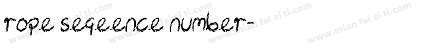 rope seqeence number字体转换